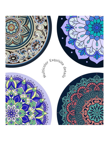 Alfombrilla de Meditación Redonda Nuveti 140cm Antideslizante