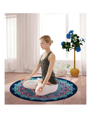 Alfombrilla de Meditación Redonda Nuveti 140cm Antideslizante