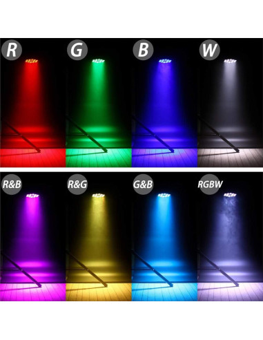 Luces Par LED U`King 12Wx18 RGBW para Escenario y Eventos