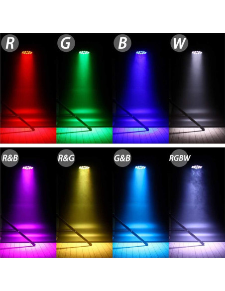 Luces Par LED U`King 12Wx18 RGBW para Escenario y Eventos