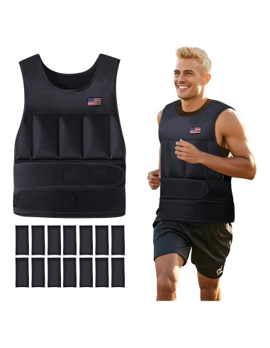 Chaleco con peso ajustable Wolliwa 2-9 kg para entrenamiento