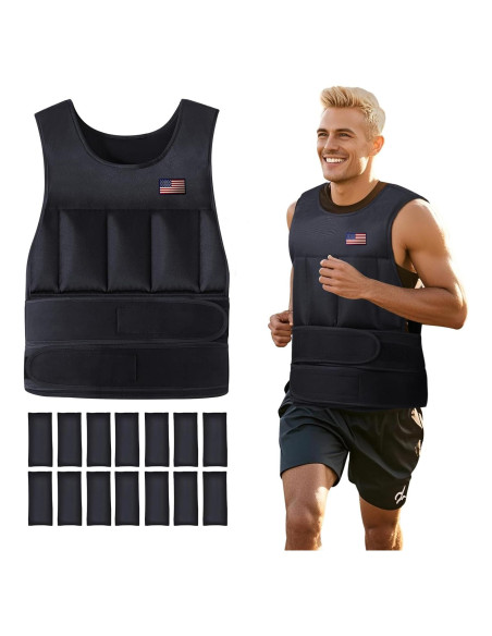 Chaleco con peso ajustable Wolliwa 2-9 kg para entrenamiento