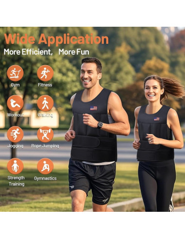 Chaleco con peso ajustable Wolliwa 2-9 kg para entrenamiento