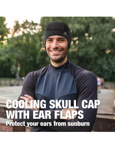 Gorro de Enfriamiento MELASA para Ciclismo y Running - Negro 2