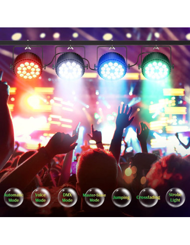 Luces Par LED U`King 12Wx18 RGBW para Escenario y Eventos