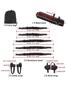 Conjunto de bandas de resistencia YNXing 250lb para boxeo y fitness 2