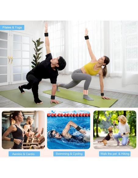 Conjunto de Pesas para Muñeca Teikugv 0.9kg Ajustables