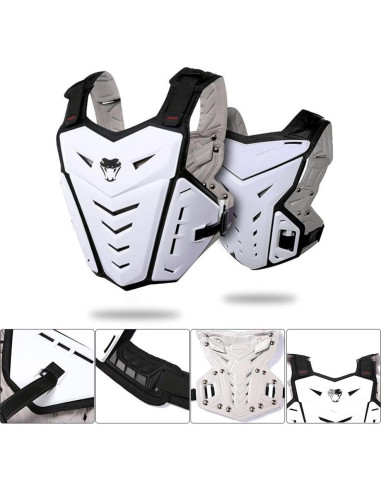 Chaleco Protector de Armadura PETA para Motocicleta Negro