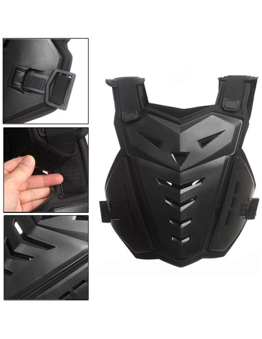 Chaleco Protector de Armadura PETA para Motocicleta Negro
