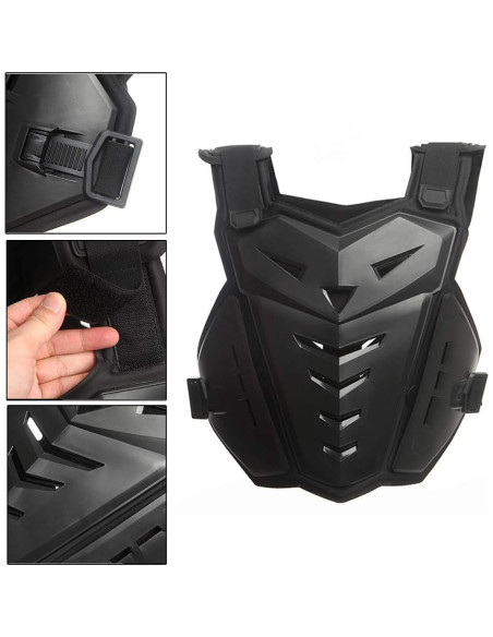 Chaleco Protector de Armadura PETA para Motocicleta Negro
