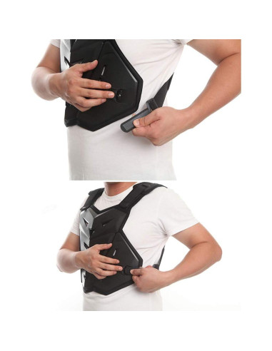 Chaleco Protector de Armadura PETA para Motocicleta Negro