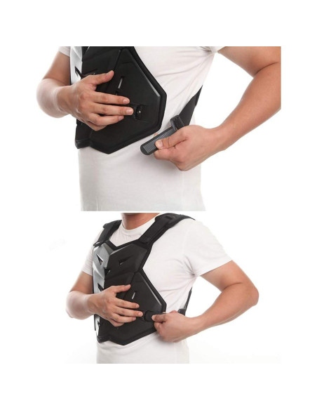 Chaleco Protector de Armadura PETA para Motocicleta Negro