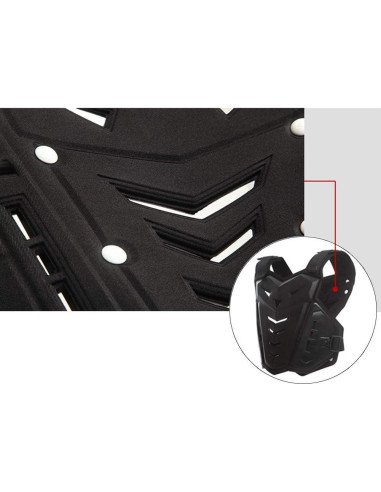 Chaleco Protector de Armadura PETA para Motocicleta Negro