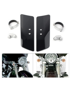 Deflector de Viento Delantero Newsmarts para Motocicleta Negro