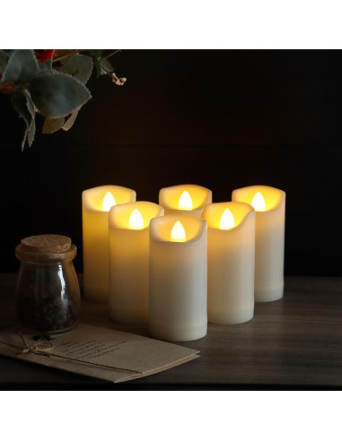 Velas LED a Batería 5.08cm x 10.16cm Jingtech Sin Llama