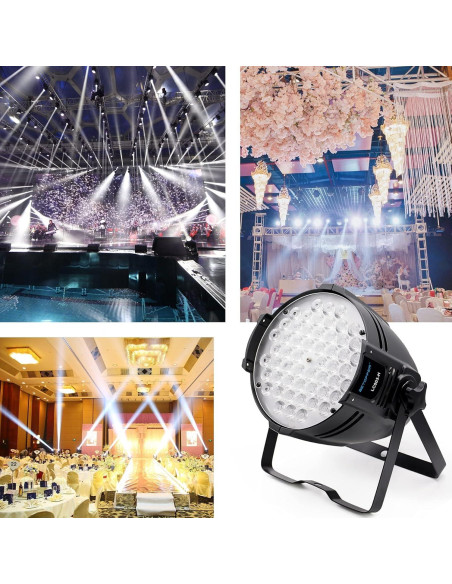 BETOPPER Luz de Escenario LED 54x2W Estroboscópica 5000 Lúmenes