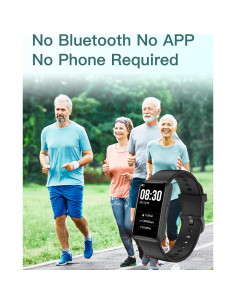 Reloj de Fitness HUAKUA S2 IP68 Pantalla Táctil 1.47" Negro 2