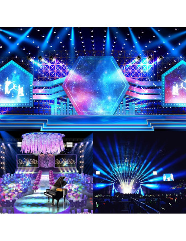 BETOPPER Luz de Escenario LED 54x2W Estroboscópica 5000 Lúmenes