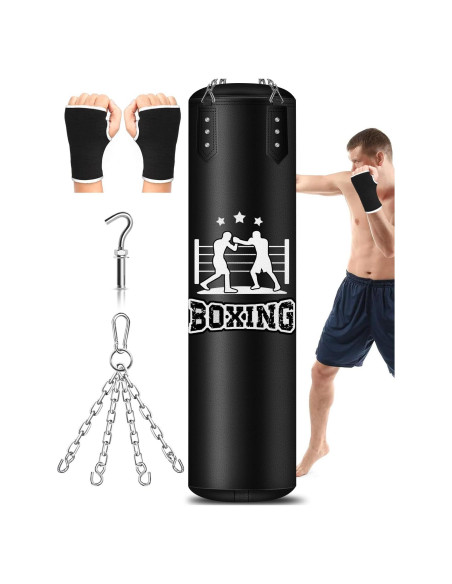 Saco de Boxeo Lleno YORWHIN 4FT con Guantes 12OZ y Accesorios