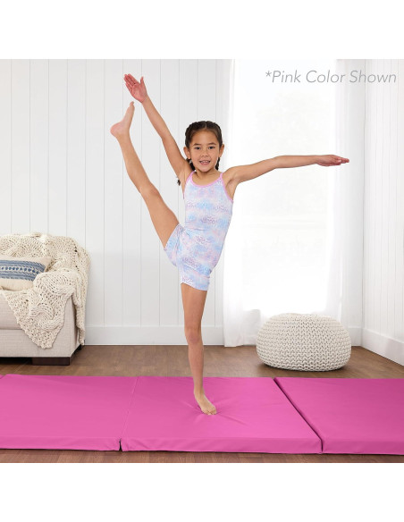 Almohadilla de Gimnasio Plegable 3.05m Rosa/Negro Mejor Opción