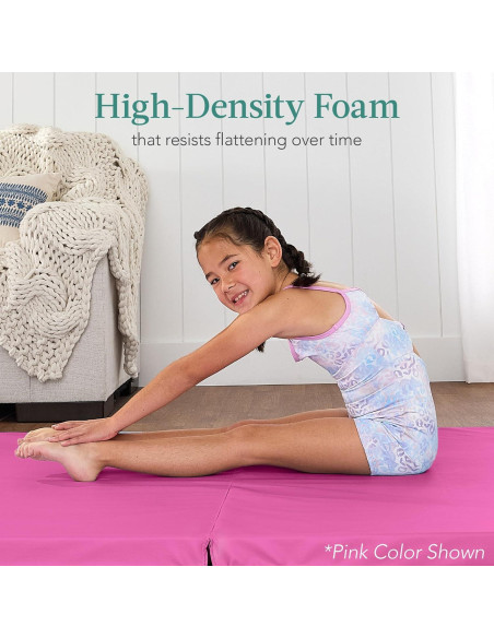 Almohadilla de Gimnasio Plegable 3.05m Rosa/Negro Mejor Opción