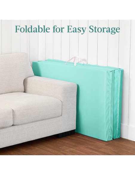 Almohadilla de Gimnasio Plegable 3.05m Rosa/Negro Mejor Opción