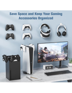 Soporte de Pared KUNSLUCK para 6 Controladores y Auriculares 2