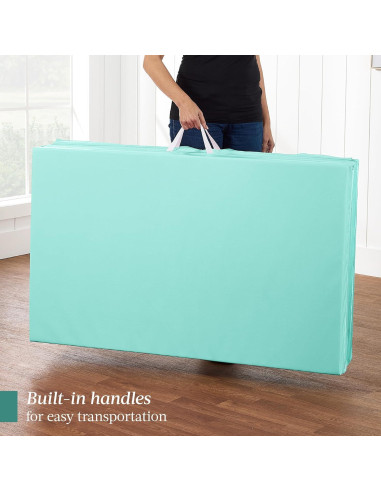 Almohadilla de Gimnasio Plegable 3.05m Rosa/Negro Mejor Opción