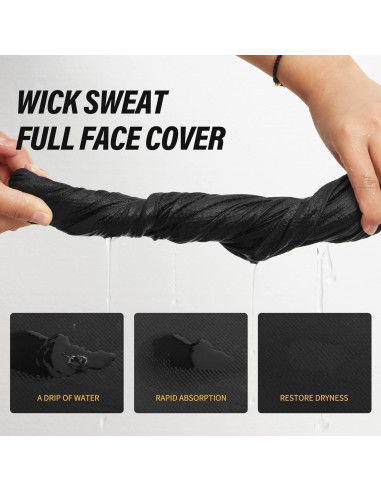 Balaclava de Protección Solar SAITAG para Motocicleta - Negra