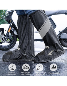 Cubiertas de Zapatos Impermeables CMILAI Mediano Negro 2