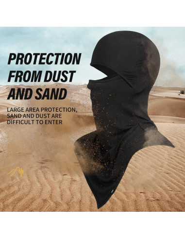 Balaclava de Protección Solar SAITAG para Motocicleta - Negra