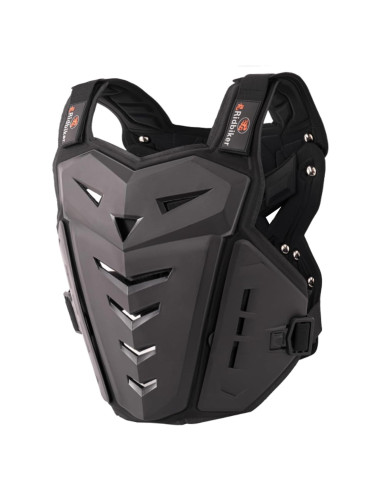 Chaleco de Armadura RIDBIKER Negro Ajustable para Motocicleta