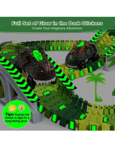 Juego de Pistas de Tren Dinosaurios Desuccus CF2268 144 Piezas 2