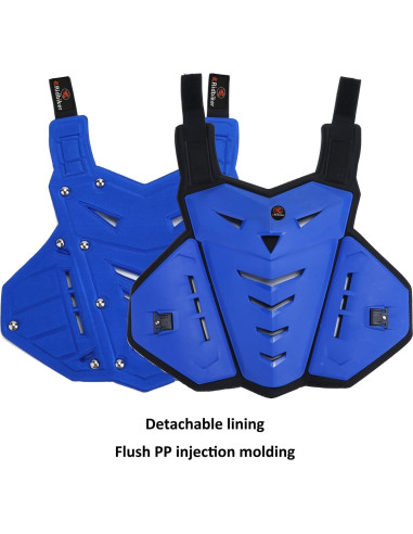 Chaleco de Armadura RIDBIKER Negro Ajustable para Motocicleta