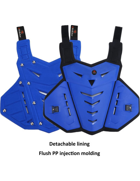 Chaleco de Armadura RIDBIKER Negro Ajustable para Motocicleta