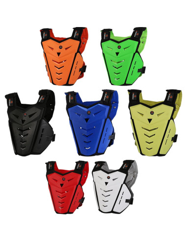 Chaleco de Armadura RIDBIKER Negro Ajustable para Motocicleta