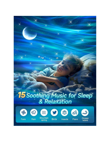 Proyector de Estrellas Coolnight Galaxy 180 Efectos Luz Aurora