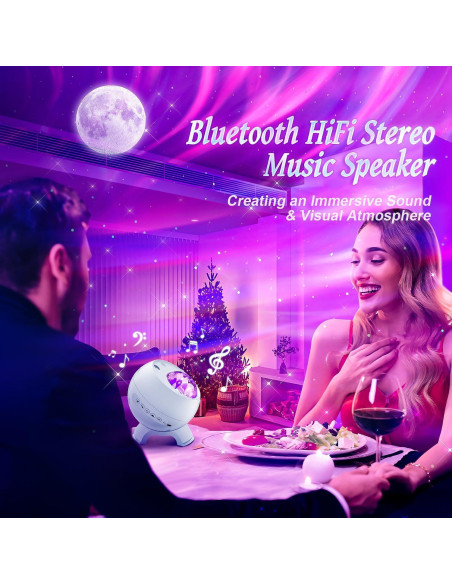 Proyector de Estrellas Coolnight Galaxy 180 Efectos Luz Aurora