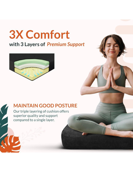 Almohada de Soporte para Yoga Gurus - Rectangular, Lavable