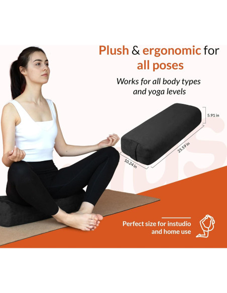 Almohada de Soporte para Yoga Gurus - Rectangular, Lavable