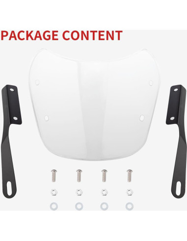 Deflector de Viento Universal KICRY para Motocicleta 24x19 cm