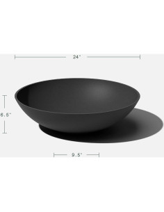 Maceta Veradek Lane Bowl 61 cm Redonda Negra para Exterior 2
