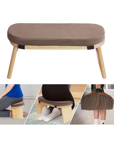 Banco de Meditación Plegable Beuioslyr con Cojín Ergonómico