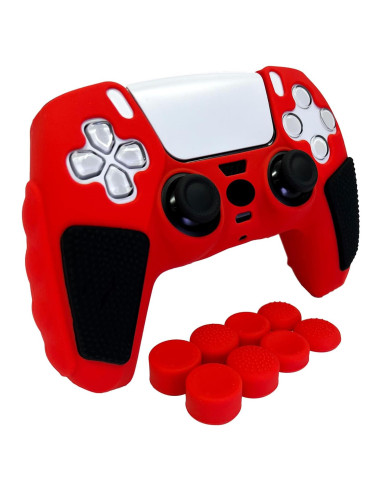 Funda Antideslizante Roja HLRAO para Controlador PS5