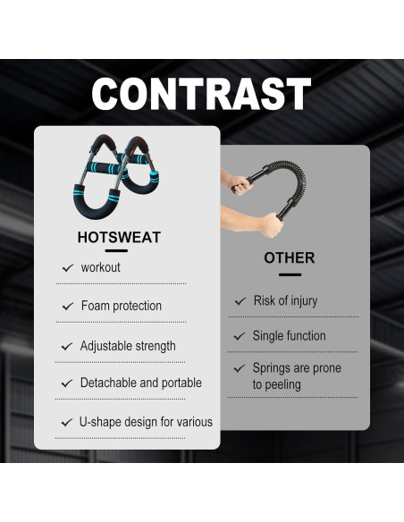 Ejercitador de Brazos HOTSWEAT, Barra de Potencia 60-90 lbs