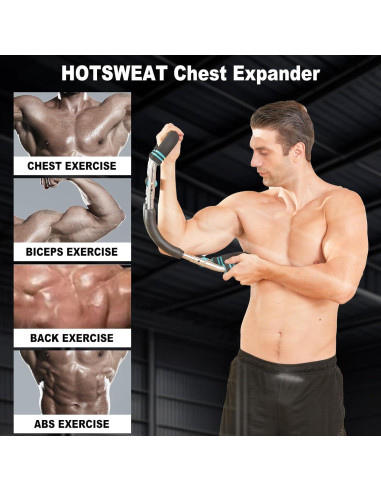 Ejercitador de Brazos HOTSWEAT, Barra de Potencia 60-90 lbs