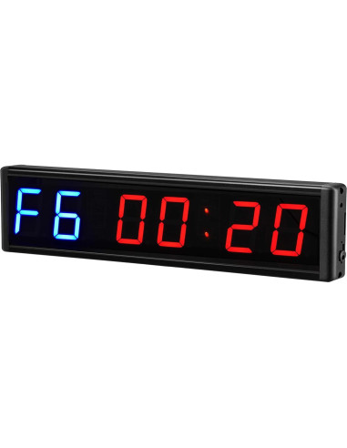 Temporizador Digital LED de Gimnasio Ledbrigym 3" Azul Rojo