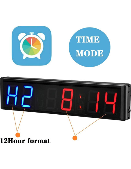 Temporizador Digital LED de Gimnasio Ledbrigym 3" Azul Rojo