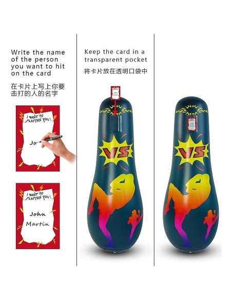 Saco de Boxeo Inflable SUNSHINE-MALL para Niños 165 cm