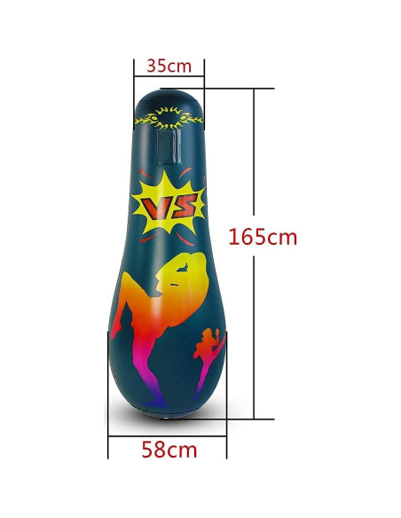 Saco de Boxeo Inflable SUNSHINE-MALL para Niños 165 cm